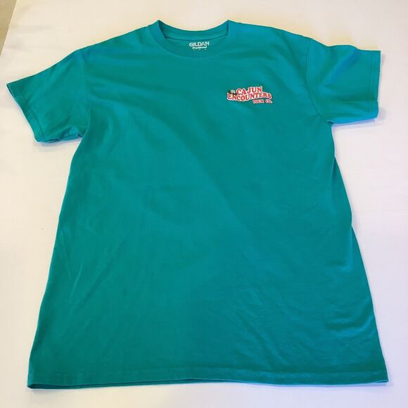 Cajun Encounters Tour Co T-Shirt Size Medium Womens Green New Orleans Alligators - Picture 2 of 11